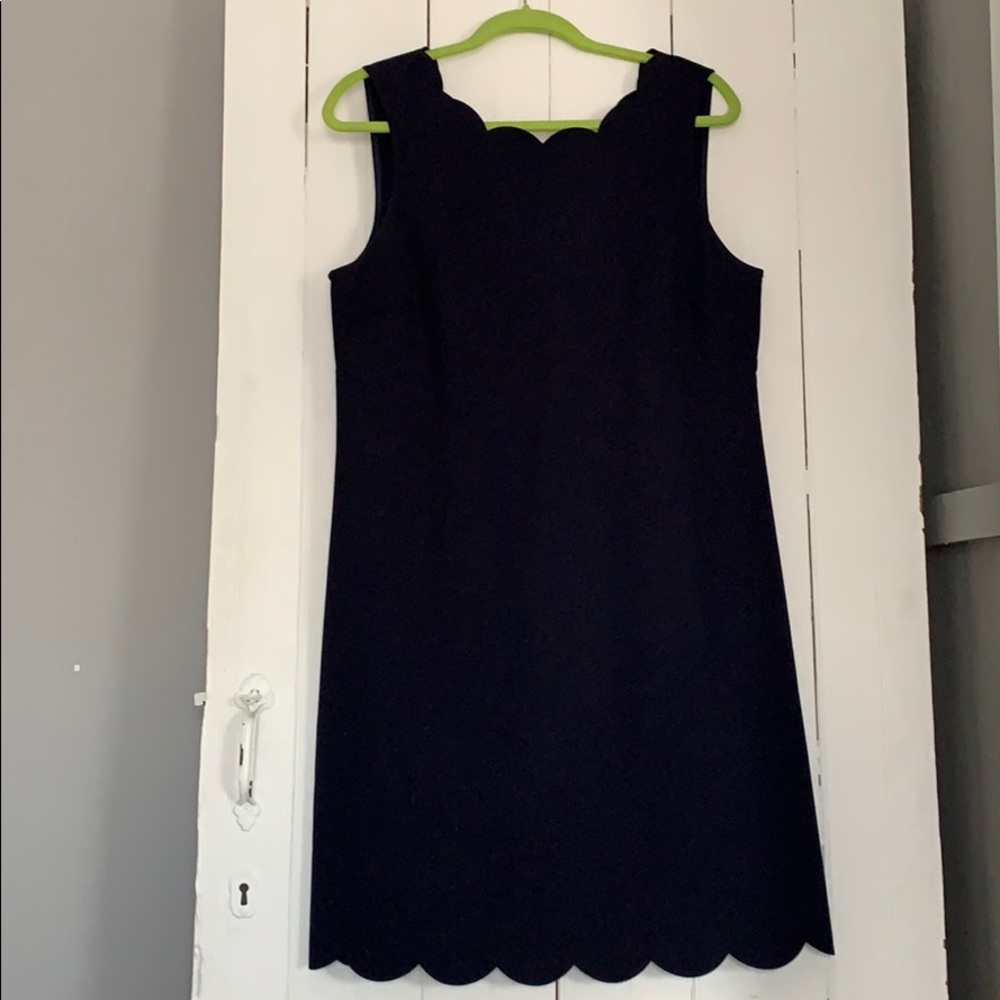 JCrew scalloped hem shift dress